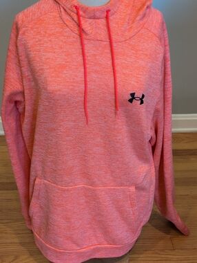 Under Armour Men's Loose Fit Fleece Twist Coral Heather Pullover Hoodie XL